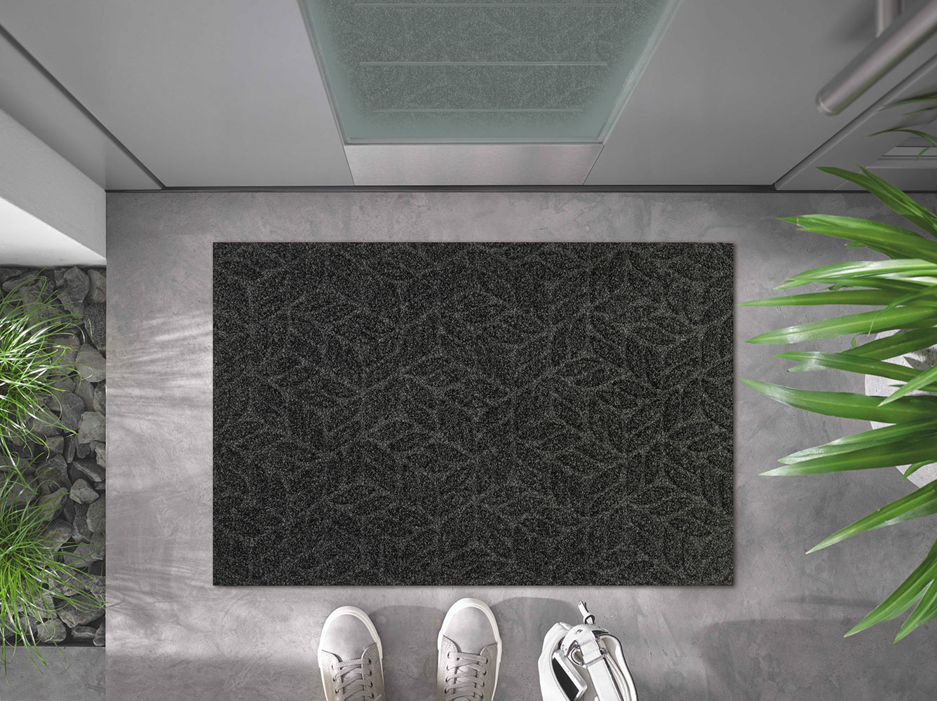 Fußmatte BIENENKORB24 Design – Dune Wohndesign-Shop Kleen-Tex Leaves wash+dry